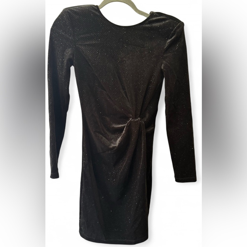 & Other Stories Black Textured Dress